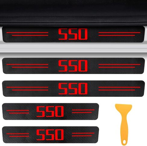 Door Sill Protectors for RAM 3500 & Silverado 3500 HD, Carbon Fiber Leather Front/Rear Door Sill Sticker for Dodge RAM 3500 & Chevy Silverado 3500 HD Accessores 2012-2024 2025(White) in Kuwait