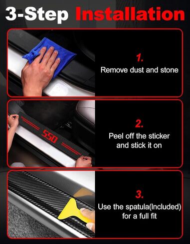 Door Sill Protectors for RAM 3500 & Silverado 3500 HD, Carbon Fiber Leather Front/Rear Door Sill Sticker for Dodge RAM 3500 & Chevy Silverado 3500 HD Accessores 2012-2024 2025(White) in Kuwait