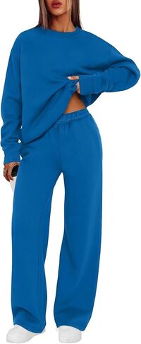 XIEERDUO Sweatsuits النساء 2 قطعة الزي مطابقة صالة مجموعات الخريف وتتسابق 2025 ملابس عصرية Crewneck بدلات رياضية مخملية in Saudi Arabia