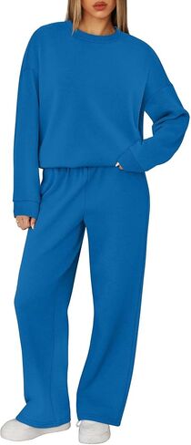 XIEERDUO Sweatsuits النساء 2 قطعة الزي مطابقة صالة مجموعات الخريف وتتسابق 2025 ملابس عصرية Crewneck بدلات رياضية مخملية in Saudi Arabia
