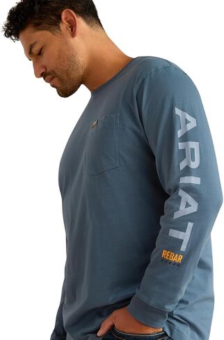 Ariat Men's Rebar Cotton Strong Standard Logo Pocket T-Shirt in Saudi Arabia