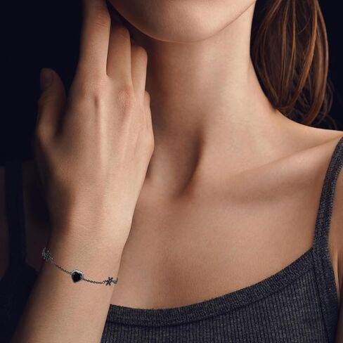 OHAYOO Skull Bracelet Sterling Silver Skeleton Hand Pendant Bracelet Gothic Halloween Jewelry Gift for Women in Kuwait