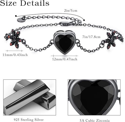 OHAYOO Skull Bracelet Sterling Silver Skeleton Hand Pendant Bracelet Gothic Halloween Jewelry Gift for Women in Kuwait