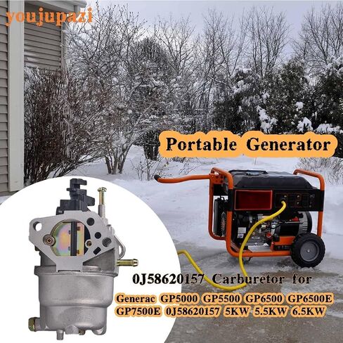 0J58620157 GP5500 المكربن عدة ل Generac GP5000 GP5500 GP6500 GP6500E GP7500E 0J58620157 5KW 5.5KW 6.5KW 389cc 8125W 188F 190F مولد كهربائي محمول 0G8442A111 الكربوهيدرات in Saudi Arabia