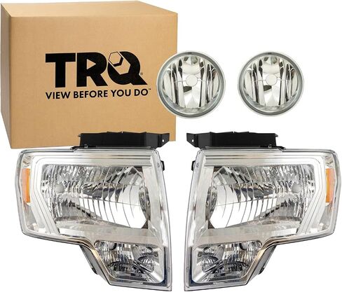 طقم الإضاءة TRQ FO2502287 FO2503287 FO2592220 FO2593220 FO2594104 FO2595104 متوافق مع 2009-2010 Ford F-150 in Saudi Arabia