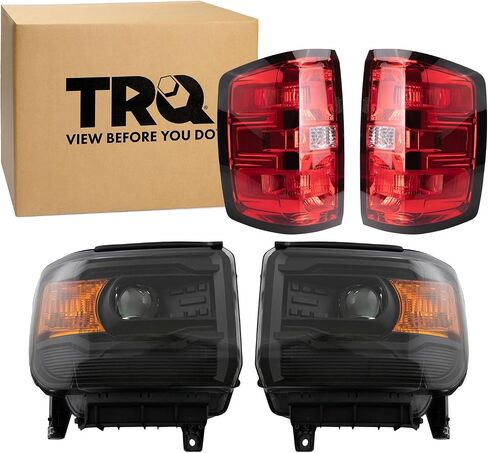 طقم إضاءة TRQ جانب السائق والراكب GM2502394 GM2503394 GM2800261 GM2800293 GM2801261 ​​GM2801293 متوافق مع 2016-2019 GMC Sierra 3500 HD in Saudi Arabia