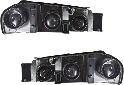 TRQ 2 Piece Driver & Passenger Side Headlight Assembly Set Compatible with 2000-2004 Chevrolet Impala GM2502201 GM2502354 GM2503201 in Saudi Arabia