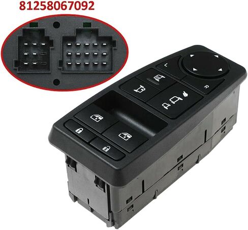 Electric Power Window Control Lift Switch Button Compatible for Man Truck TGL TGM TGS TGX 81258067092 in Saudi Arabia
