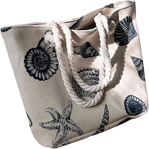 Women's Graphic Large Capacity Canvas Tote Bag Rope Double Handle Underarm Shoulder Handbags in Saudi Arabia