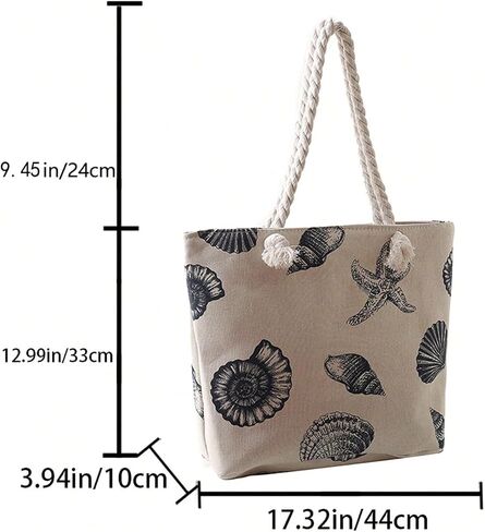 Women's Graphic Large Capacity Canvas Tote Bag Rope Double Handle Underarm Shoulder Handbags in Saudi Arabia