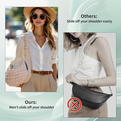 Quilted Puffy Tote Bag for Women – Large-Capacity Nylon Puffer Crossbody Bag with Zipper in Kuwait