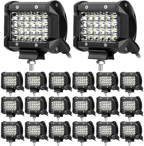 أضواء LED قرنة 4 بوصة 72 واط 10 قطع من أضواء الطريق مكعب رباعي الصف بقعة شعاع أدى ضوء بار العمل جرار القيادة ضوء الضباب للشاحنات سيارة ATV UTV SUV RV عربة الغولف بيك اب قارب دراجة نارية حافلة الثقيلة in Kuwait