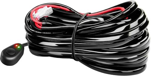 Willpower Wiring Harness Kit 1 الرصاص 10FT 3 متر LED شريط ضوء العمل 12V 24V الأسلاك تشغيل / إيقاف التبديل 40A مجموعة تسخير التتابع للطرق الوعرة ATV Jeep متضمنة in Saudi Arabia