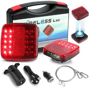 Wireless Trailer Lights Magnetic, Rechargeable Wireless Tail Lights for Trailer, IP67 Waterproof LED Towing Lamps Kit, Cordless Tow Lamps for Trucks, RV, Boat, Camper in Saudi Arabia
