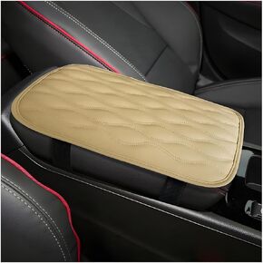 Car Center Console Cover, PU Leather Waterproof Vehicle Armrest Seat Box Cover Cushion Pad, Non Slip Soft Automotive Middle Console Protector, Universal for SUV RV Truck (Black) in Saudi Arabia