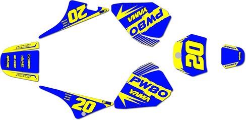 Graphics Kit for Yamaha PW80 (1990-2008) SPEAR Series Smoke 09 Mil - Dirt pit bike motorcycle stickers, dirtbike racing automotive decal motocross accessories no-plastics in Saudi Arabia