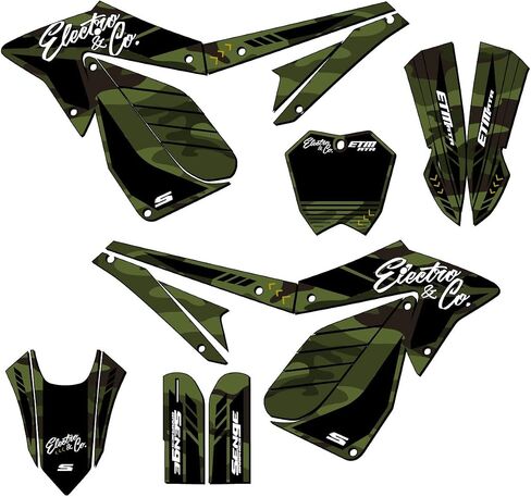 ETM RTR Apache Grey Senge Graphics with Rider I.D. (Pre-Printed Name/Number) Compatible with Electro & Co in Saudi Arabia