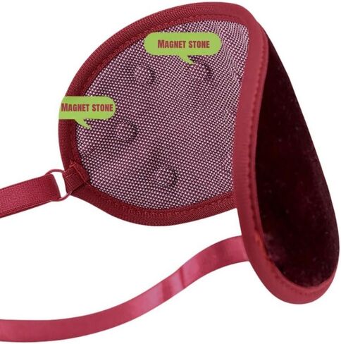 Magnetic Sleeping Mask Eye Patch Far Infrared Sleeping Mask Magnet Blindfold Eye Shade Cover Therapy Flight Nap Eye Pillow with Adjustable Strap in Kuwait