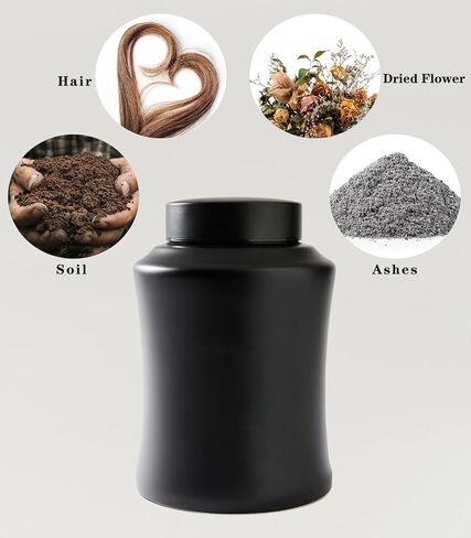 Urns for Ashes Adult Male Female Funeral Burial Keepsake Large Cremation Urns Human Remains Ashes Black Stainless Steel Up to 160lbs in Saudi Arabia