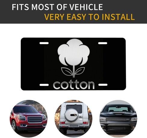 Cotton Farmer Front License Plate for Women Car Vanity Plates Decorative Aluminum Metal Cute Novelty License Plate Cover for Men 6x12 Inch (4 Holes) in Saudi Arabia