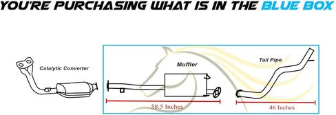 Northeastern Exhaust | Stainless Steel Direct Fit Muffler, TailPipe Exhaust System Kit Compatible for Toyota 4Runner 1996-1998 3.4L | Free Gaskets Included | Federal Emissions in Saudi Arabia