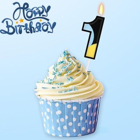 2nd Birthday Candle for Boys Girls - Number 2 Candle, Blue Dog Cake Decorations, Blue Cartoon Themed Birthday Party Supplies in Kuwait