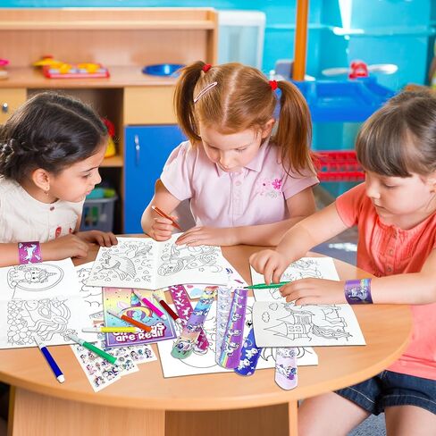 هدايا حفلات الديناصورات لـ 12 طفلاً، لوازم حفلات أعياد الميلاد، حقائب هدايا للأولاد والبنات مع كتب تلوين الديناصورات، أقلام ملونة، أساور صفعة، ملصقات ثلاثية الأبعاد للأطفال 3-5 4-8 8-12 in Kuwait