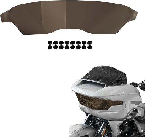 غطاء حماية للمصابيح الأمامية باللون الرمادي المدخن من TCT-MOTORPARTS مناسب لـ Harley CVO Road Glide ST FLTRX 2024-2025 FLTRXSE 2023-2025 in Saudi Arabia