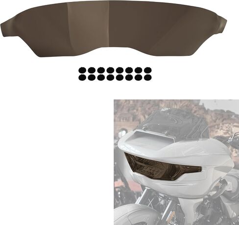 غطاء حماية للمصابيح الأمامية باللون الرمادي المدخن من TCT-MOTORPARTS مناسب لـ Harley CVO Road Glide ST FLTRX 2024-2025 FLTRXSE 2023-2025 in Saudi Arabia