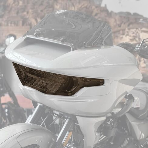 غطاء حماية للمصابيح الأمامية باللون الرمادي المدخن من TCT-MOTORPARTS مناسب لـ Harley CVO Road Glide ST FLTRX 2024-2025 FLTRXSE 2023-2025 in Saudi Arabia