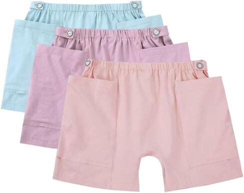 3 Pack Urine Bag Shorts for Men, Ostomy Drainage Bag Underwear, Incontinence Care Trousers, Catheter Bag Shorts, XL in Saudi Arabia