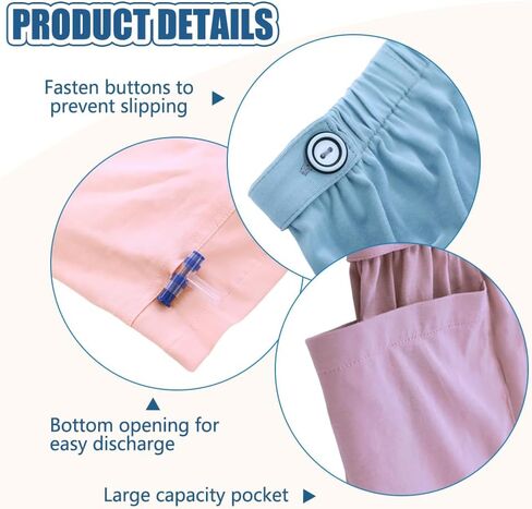 3 Pack Urine Bag Shorts for Men, Ostomy Drainage Bag Underwear, Incontinence Care Trousers, Catheter Bag Shorts, XL in Saudi Arabia