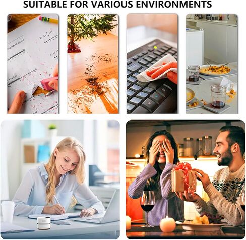 TRZLIFE Desk Vacuum Cleaner, Upgraded Mini Table Vacuum Improved Details Higher Suction More Durable Rechargeable Mini Vac Sucks up Tiny Items Crumbs Flakes for Desktop Drawer Countertop in Saudi Arabia