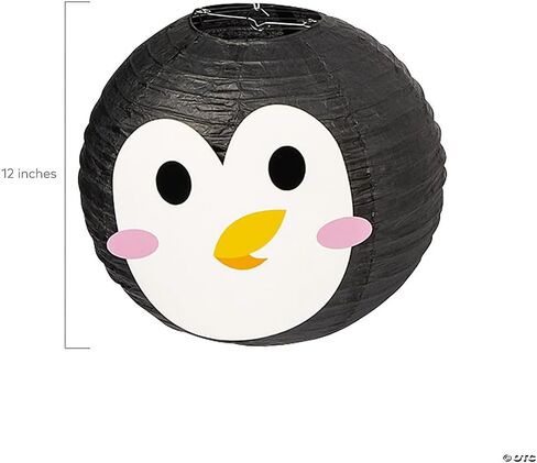Fun Express Winter Animals Hanging Lanterns - Arctic Themed Party Decor - Set of 3-12-Inch Paper Lanterns for Festive Celebrations in Saudi Arabia