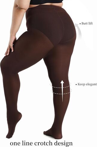Plus Size Tights for Women 80D Semi Opaque Stockings Soft & Elastic Women’s Pantyhose 1XL XXL 3XL 4XL in Saudi Arabia