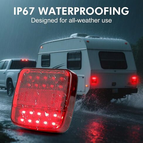 Wireless Trailer Lights Magnetic, Rechargeable Wireless Tail Lights for Trailer, IP67 Waterproof LED Towing Lamps Kit, Cordless Tow Lamps for Trucks, RV, Boat, Camper in Saudi Arabia