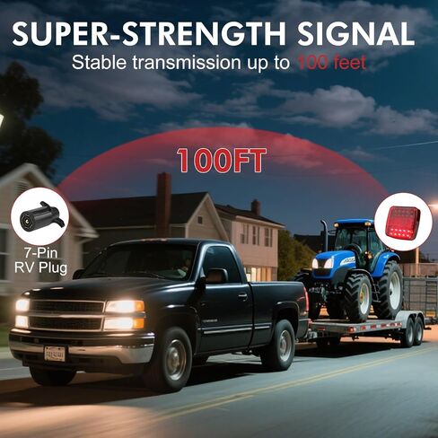 Wireless Trailer Lights Magnetic, Rechargeable Wireless Tail Lights for Trailer, IP67 Waterproof LED Towing Lamps Kit, Cordless Tow Lamps for Trucks, RV, Boat, Camper in Saudi Arabia