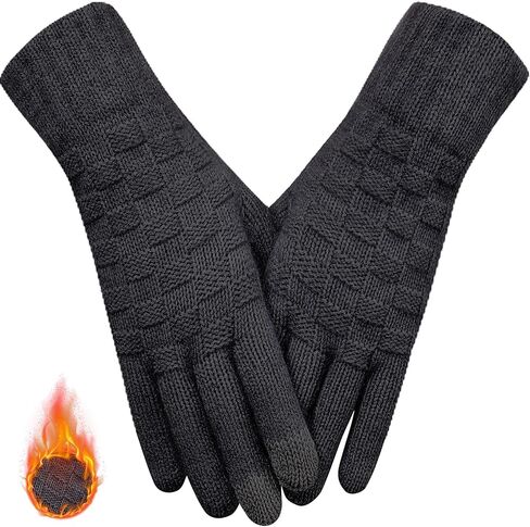 Winter Gloves for Women Touch Screen Elastic Thermal Knit Lining Warm Gloves for Cold Weather Texting Gloves in Saudi Arabia