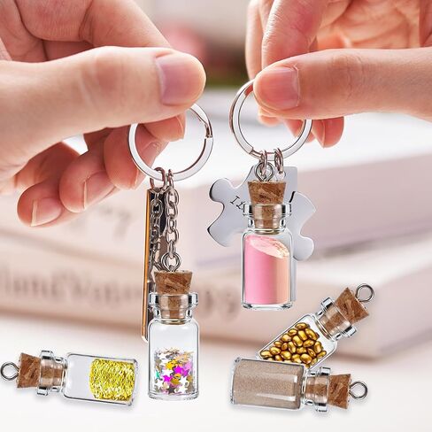 16 Pcs Mini Glass Bottles with Cork Stoppers - 1.5ml Small Empty Containers, Tiny Glass Jars with Lids, Spell Jars Wishing Bottles Message Glass Bottles for DIY Crafts Halloween Chrismas Decoration in Saudi Arabia