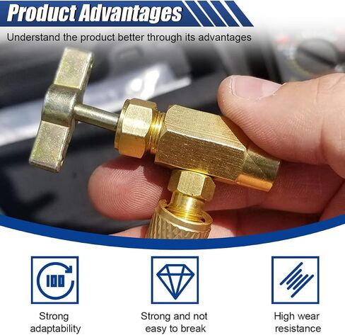 R134a A/C Refrigerant Can Tap, Puncture Style Valve Bottle Opener with 1/4" SAE Female to 1/2" Male Adapter, R134a Refrigerant Recharge Dispenser Kit for Refilling Auto AC System in Saudi Arabia