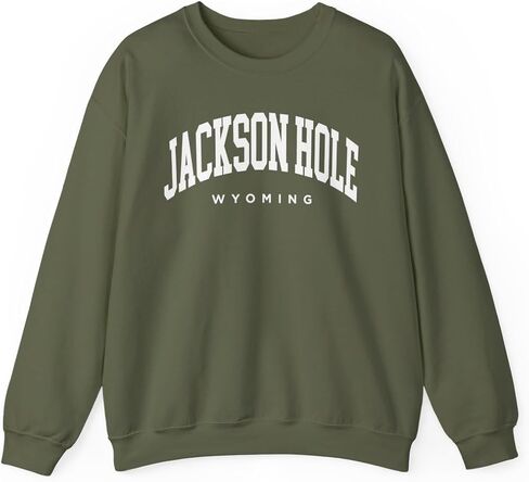 Jackson Hole Wyoming Adult Unisex Crewneck Sweatshirt in Saudi Arabia