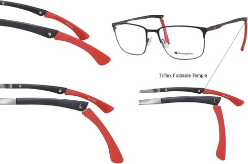 Champion Chasex C01 Titanium Eyeglasses Men's Matte Black/Gunmetal Full Rim 59mm in Saudi Arabia