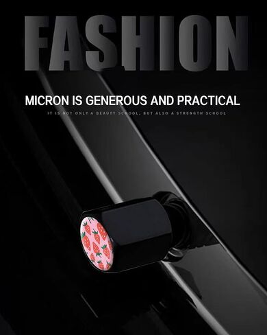 Tire Valve Stem Caps 4 Pack, Car Wheel Stem Caps,Aluminum Air Valve Covers Universal Fit for Cars, SUVs,Trucks, Bikes, and Motorcycles(Black Leopard) in Kuwait