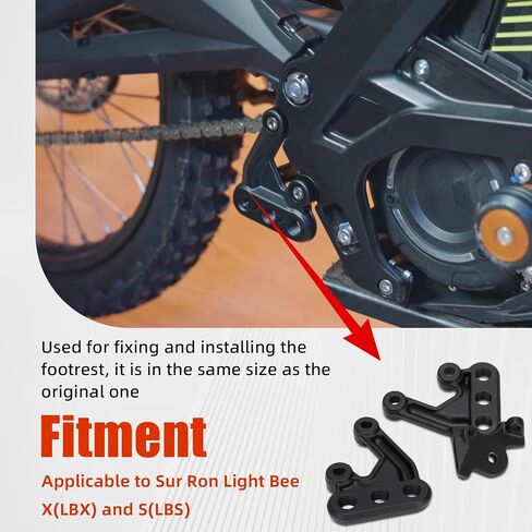 Foot Peg Bracket for Surron Light Bee,Original Adjustable Brace Bracket for Dirt Bike Sur Ron Light Bee X(LBX) and S(LBS) - Black in Saudi Arabia