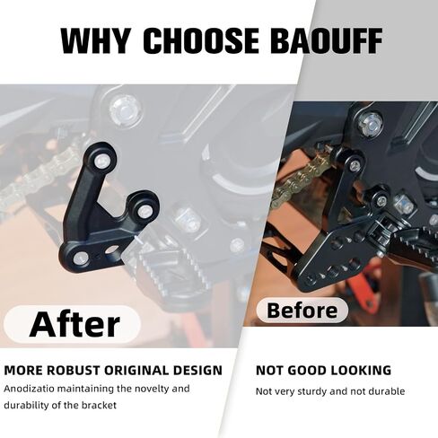 Foot Peg Bracket for Surron Light Bee,Original Adjustable Brace Bracket for Dirt Bike Sur Ron Light Bee X(LBX) and S(LBS) - Black in Saudi Arabia