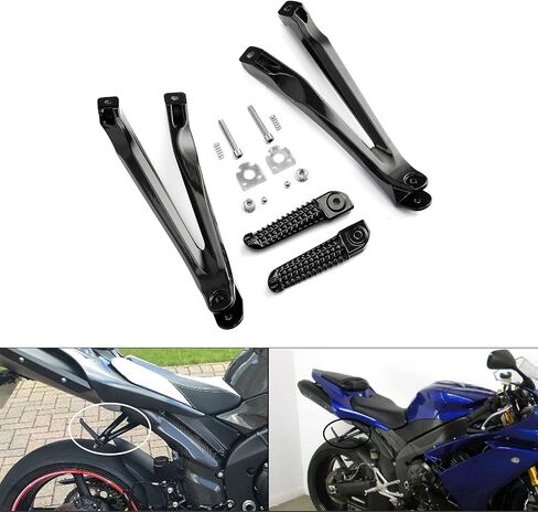 TCT-MOTORPARTS Rear Passenger Footpegs Footrest Set Fits for Yamaha YZF R1 04 05 06 07 08 in Saudi Arabia