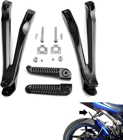 TCT-MOTORPARTS Rear Passenger Footpegs Footrest Set Fits for Yamaha YZF R1 04 05 06 07 08 in Saudi Arabia