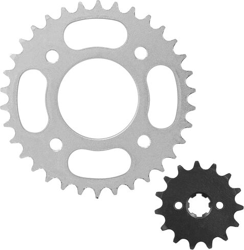 Caltric Front Rear Drive Chain Sprockets Compatible with Honda Grom 125 2014-2020 / Grom 125 ABS 2018-2020 in Saudi Arabia