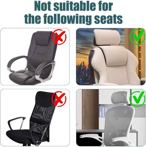 Chair Pillow Cover Office Chair Headrest Cover Desk Chair Covers, Computer Chair Headrest Sleeve Chair Head Pillow Cover, Furniture Slipcover Protector, Office Chair Headrest Attachment(Brown) in Saudi Arabia