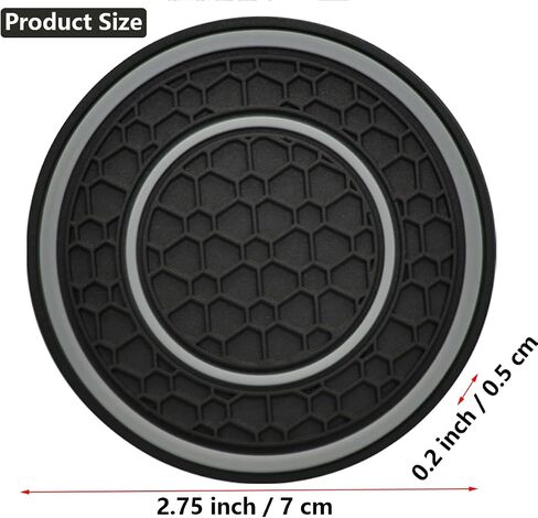 Car Cup Coaster Universal Automotive Waterproof Non-Slip Cup Holders Sift-Proof Spill Holder Car Interior Accessories 4 Pack Black & Blue in Kuwait